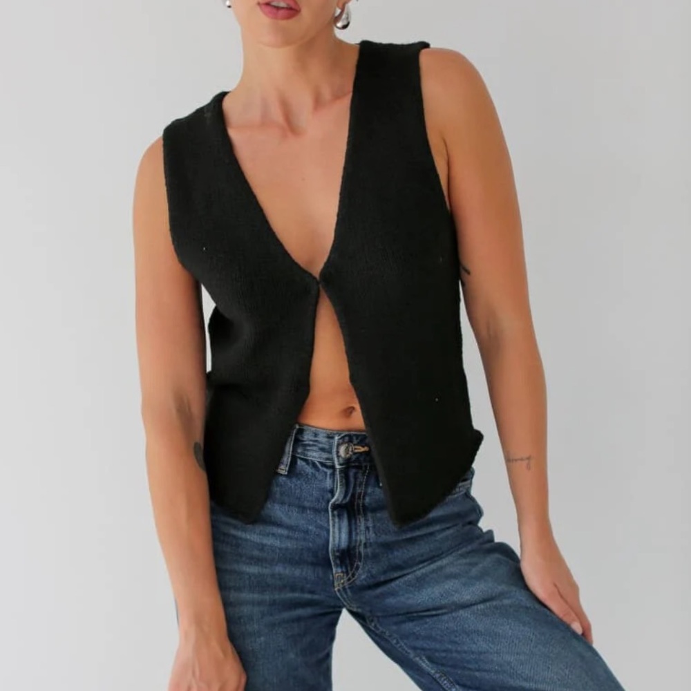 LNA clothing black vest tank